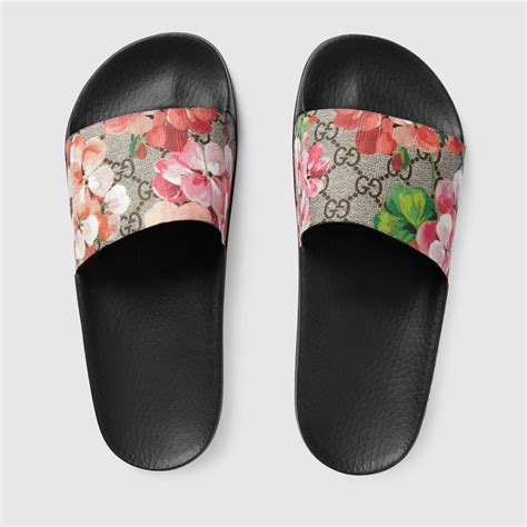 gucci blooms supreme|GG Blooms Slides Women's in Supreme Floral Canvas .